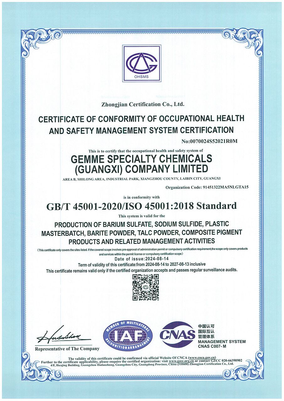 ISO45001 Occupational Health and Safety Management System Certification(Guangxi)